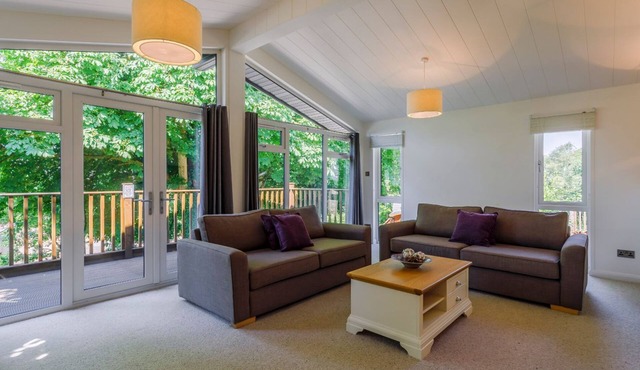 New for 2020. Two bedroom lodge with one master bedroom and one twin room.