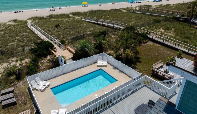 New for 2026! 6BR Luxury Home w/Heated Saltwater Pool + Beach