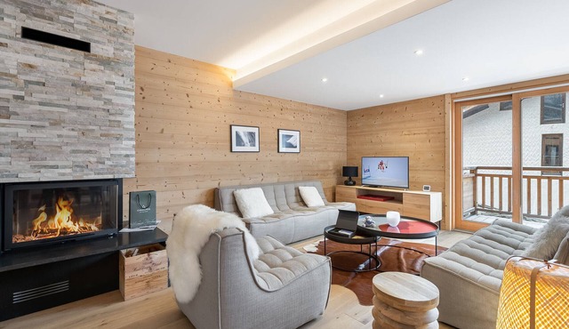 New apartment 8 ppl close to slopes with garage