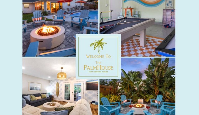 NEW! Heated Pool, FirePit, Game Rm, Walk to Amp.