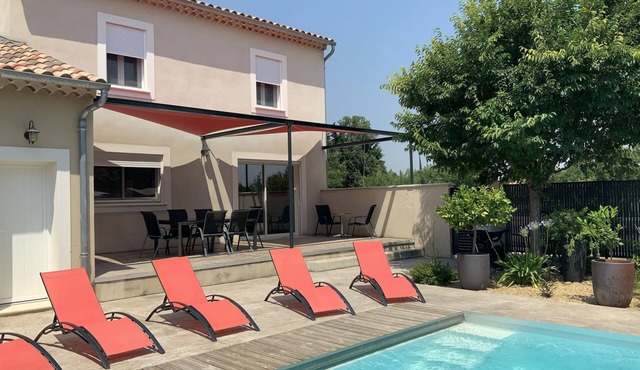 New house with heated private pool