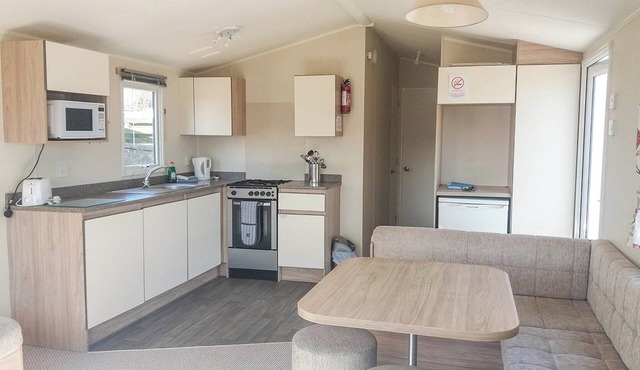 New in 2017. Comfortable caravan with one double and one twin.