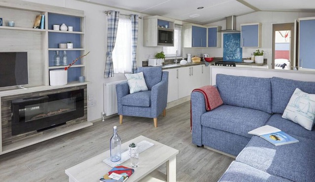 New in 2020 - 12ft wide caravan with one double, one twin.