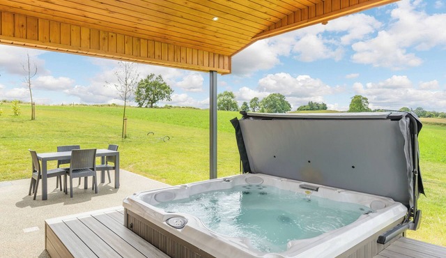 New in 2022. Luxurious and contemporary lodge with stunning countryside views.