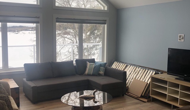 New lake front cottage on Muriel Lake near the Winnipeg River, Kenora, ON.