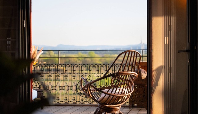 New! Large charming house: breathtaking 180° view of vineyards and Pyrenees mountains