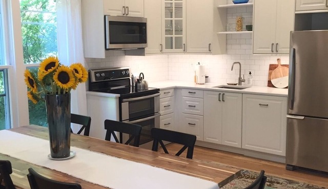 NEW light filled 1500 sq ft apt, lg kitchen, expansive family rm, 2 bedrm,1 bath