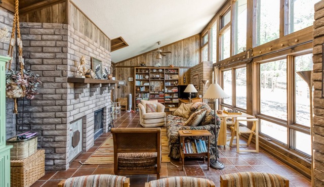 New listing! Lovely home filled with character w/ cozy fireplace and large patio