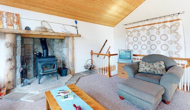 New listing! Secluded cabin w/ mountain views, spacious deck, & wood stove!