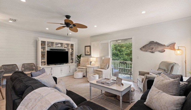 New Listing! Pool View! Dog-friendly | Easy Walk to Beach, Restaurants, Village, and Pier.