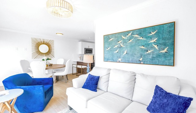 NEW LISTING! Village Breeze - Heated Pool, Private Patio, Village and Beach!
