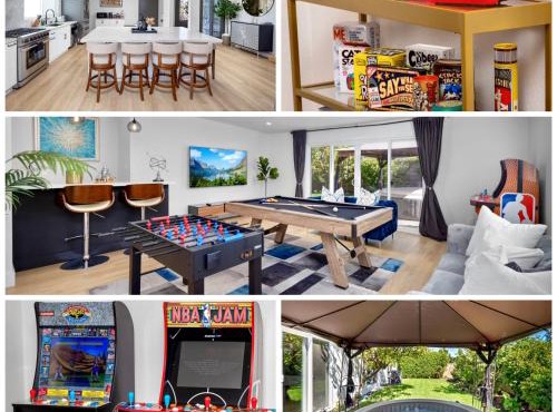 NEW Lux 5BR Villa Near Disney, Knotts, LA, OC with Hot Tub & Games