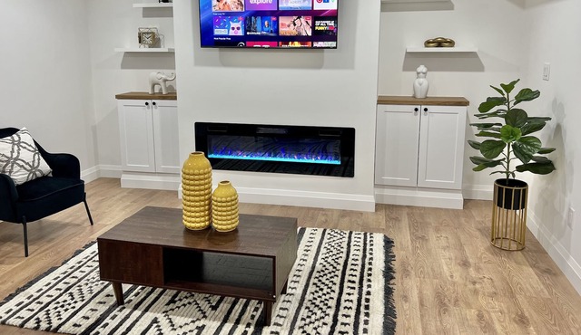 New luxury guest suite in Ancaster with fireplace, rain shower & heated floors