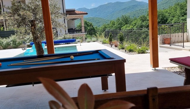 New luxury home with private heated pool, billiards, and lots of entertainment