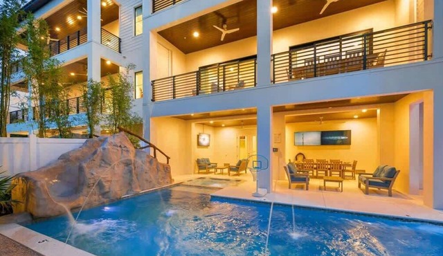 New-Luxury Resort Pool w/Slide&Spa-Rooftop Views