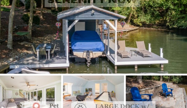 New! Main Lake View, Spacious Deck, Firepit, Dock
