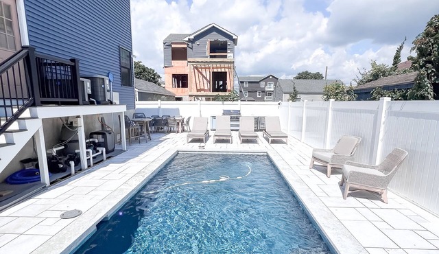 NEW! Ocean Blue Haven 3-Story Luxury Home-6 BR, Heated POOL, Steps to the Sand!