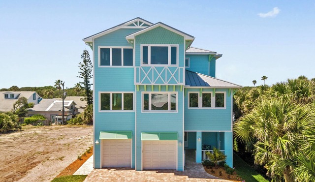 New Ocean View Beach House with a Heated Private Pool! Park Here Walk Everywhere