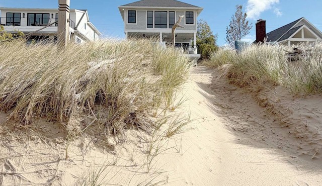 New private beachfront home on Lake Michigan now booking summer 2026