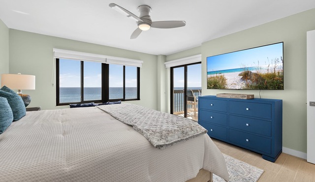 NEW Renovated direct oceanfront condo with spacious balcony, heated pool, and garage parking