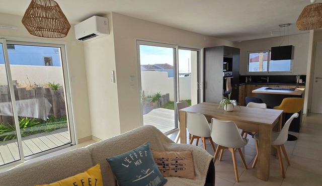 New rental following a move, new house with sea and port view