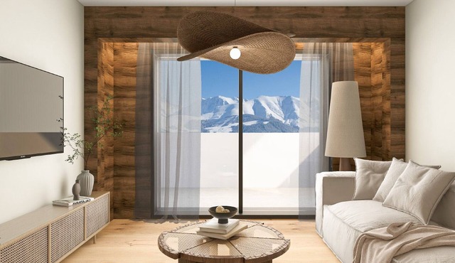 New residence, ski-in, Huez center, 2 adults + 4 children