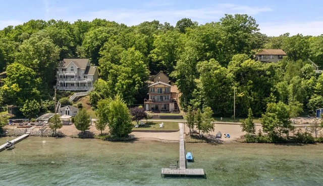 New! The Sunkissed Beach House - Truly Spectacular Luxury Lakefront Home on Crystal Lake!