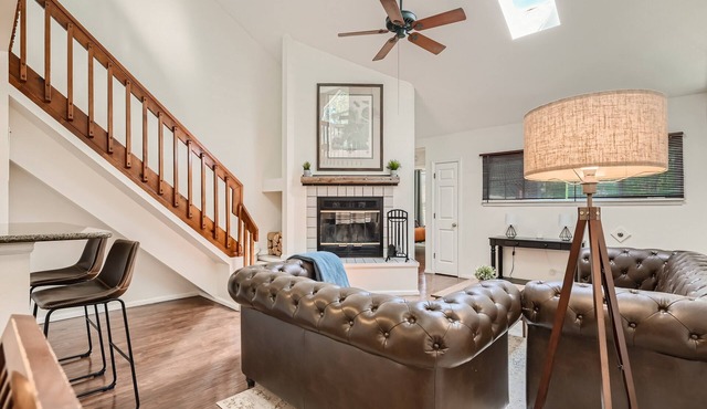 New! Urban Oasis - Pool Access - Fireplace - 30 Day Rental