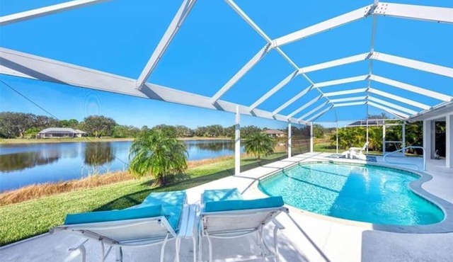 New villa on the lake in beautiful nature