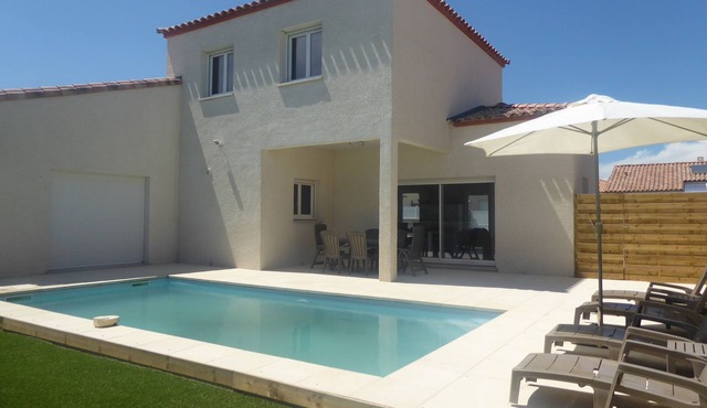 new villa with pool on the palm