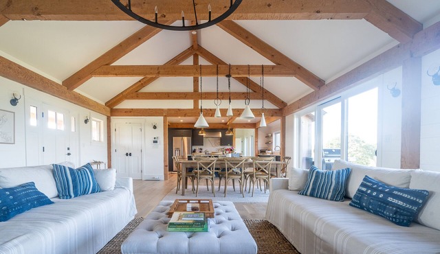 New Waterfront Modern Farmhouse on Tisbury Great Pond