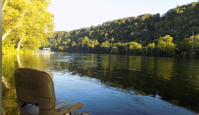 Newlands Peaceful Escape on the White River close to the bank and boat dock.