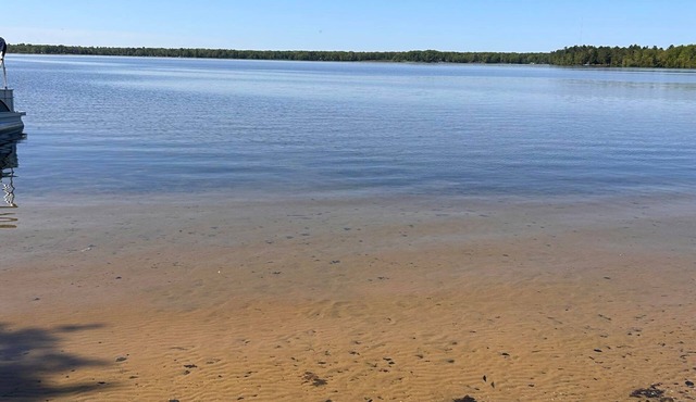 Newley renovated waterfront home with private beach area
