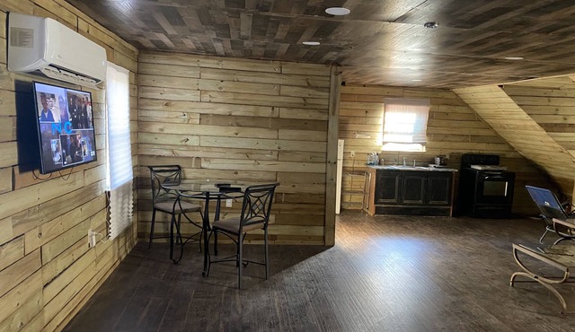 Newly added studio apartment, above garage.