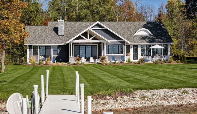 Newly built and beautifully updated home on Burt Lake!!!