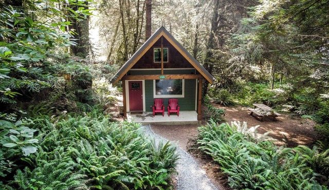 Newly built deluxe cabins, in a private redwood setting near the Smith River