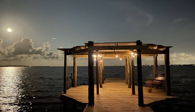 Newly built house located on the bay