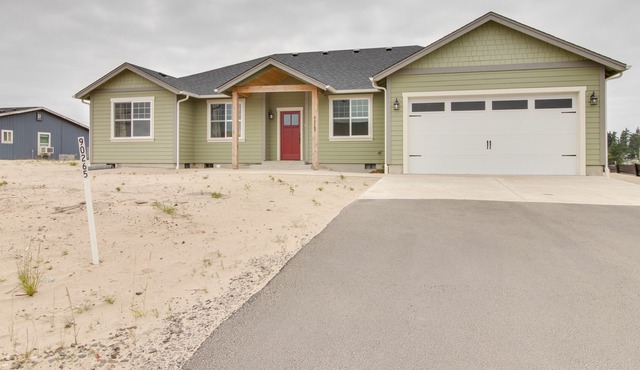 Newly-Built, Lake-View Getaway with Firepit and Bikes - 1 Mile from Beach