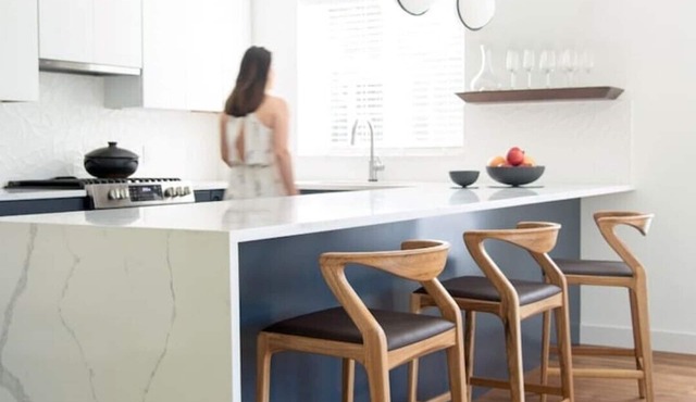 Newly built, light soaked designer Ann Arbor home.
