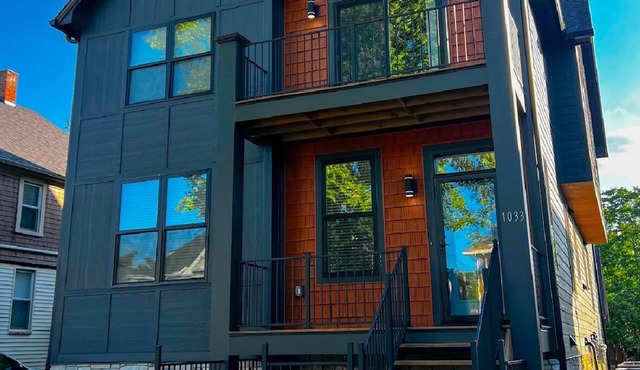 Newly-built modern farmhouse condo available in Grosse Pointe Park!