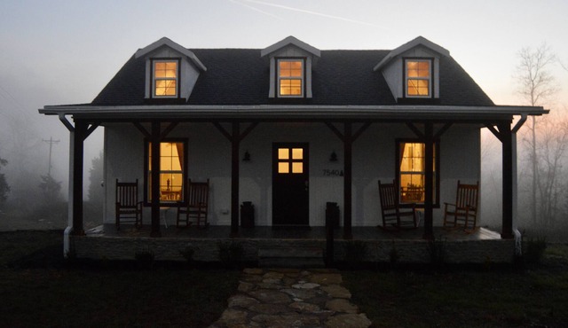 Newly constructed farmhouse in peaceful country setting