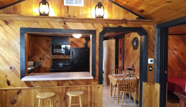 newly remodeled cabin style cottage, close to public boat ramps, and beaches .