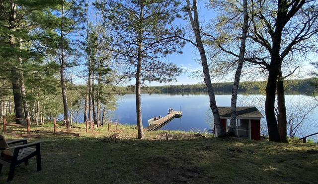 Newly remodeled cabin on quiet lake w/no public access in Spooner, WI.