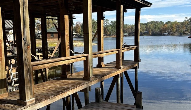 Newly remodeled lake front property with boat dock and oversized yard