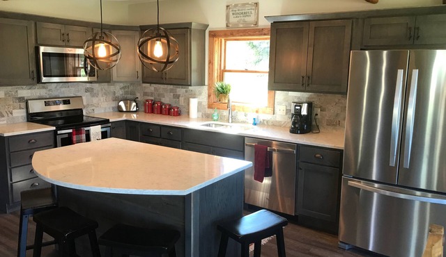 Newly Remodeled Log Cabin on Quartz Creek where the Road Ends & the Trails Begin