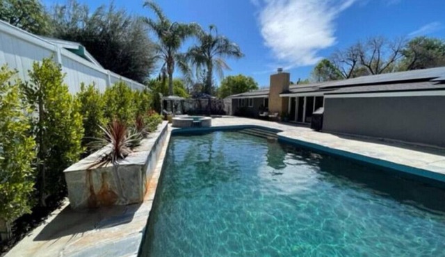Newly remodeled midcentury Krisel pool/spa home.