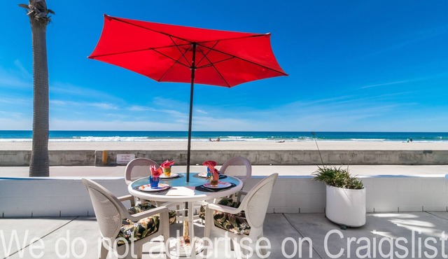 Newly Remodeled! Oceanfront Mission Beach Condo Sleeps 6 with Incredible Views!