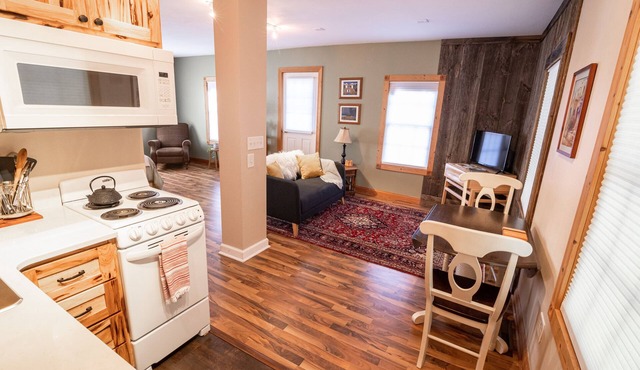 Newly remodeled, private, sunny downtown apartment; near restaurants & shopping.