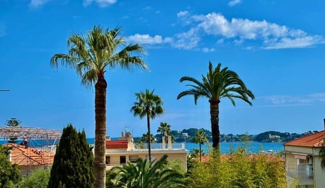 Newly renovated two-room apartment -Air-conditioned -Sea view- Private parking