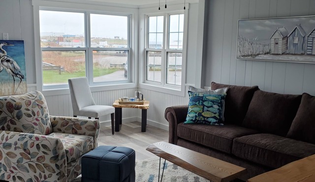 Newly renovated 2 bedroom house with view of the Souris Harbour & marina.